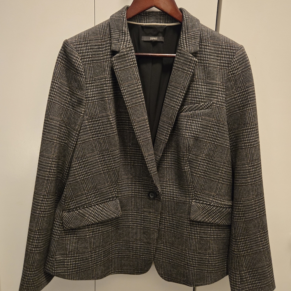 Spirit Black and White Checkered Blazer